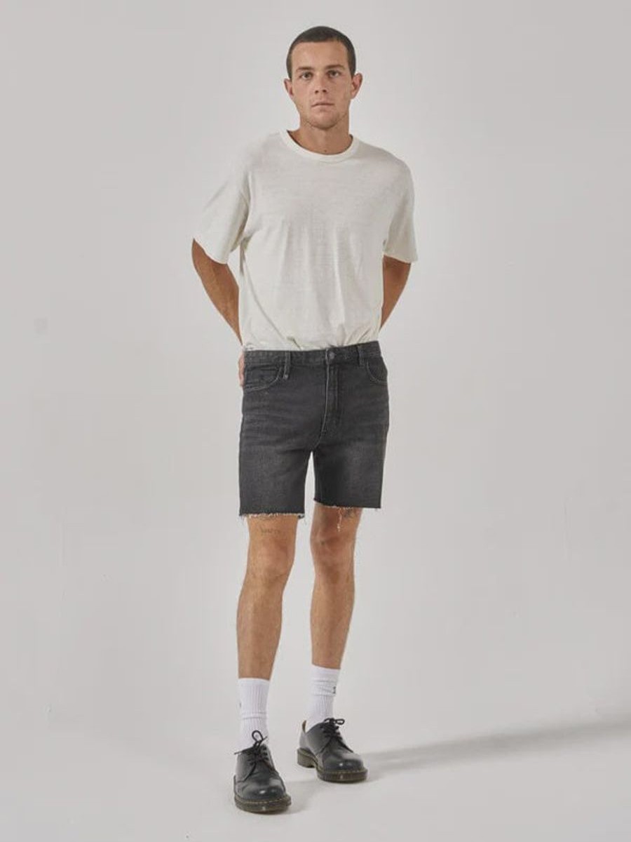 Men THRILLS Denim Shorts | Thrills Mandude Denim Short- Smoke Black