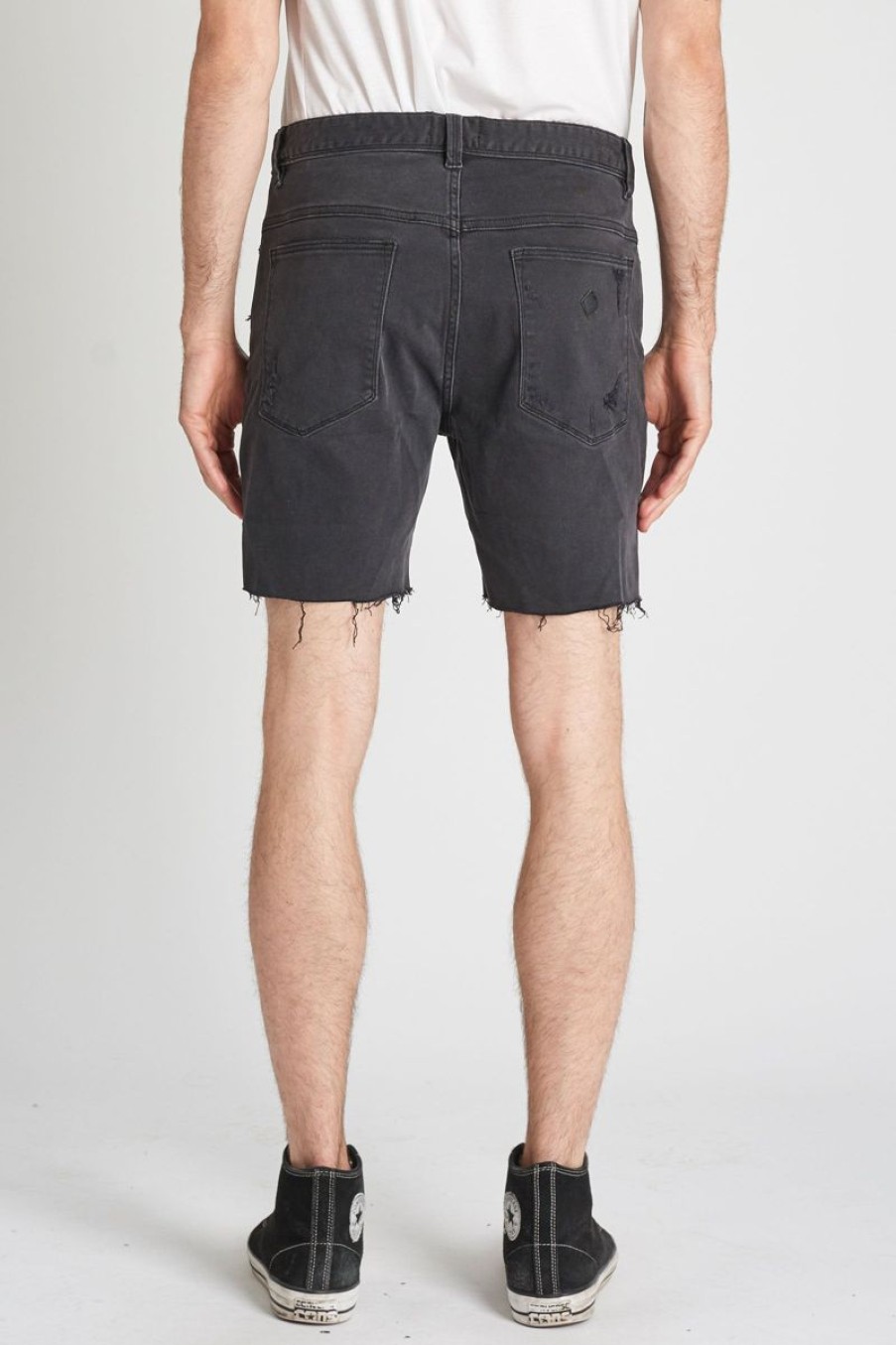 Men ABrand Denim Shorts | A Cropped Slim Short-Smoked