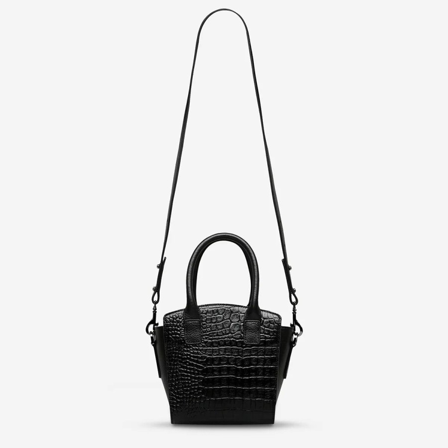 Women Status Anxiety Bags | Status Anxiety Worst Behind Us Bag-Black Croc Emboss