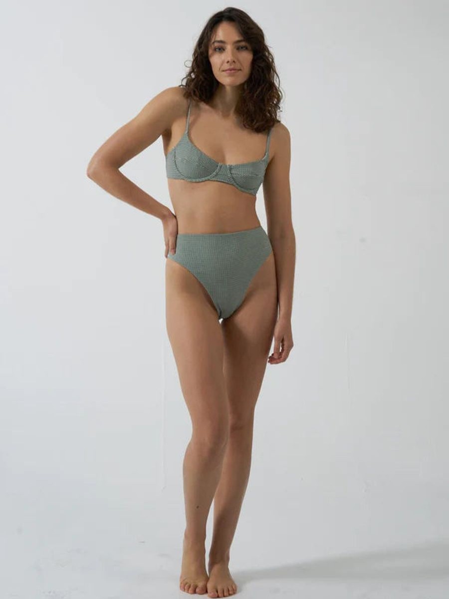 Women THRILLS Swimwear | Thrills Levitation 90'S High Cut Bikini Bottom- Pistachio