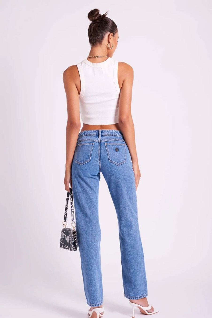 Women ABrand Jeans | Abrand A 99 Low Straight Jean-Katie Organic