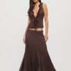 Women Lioness Skirts | Lioness Rose Maxi Skirt-Chocolate