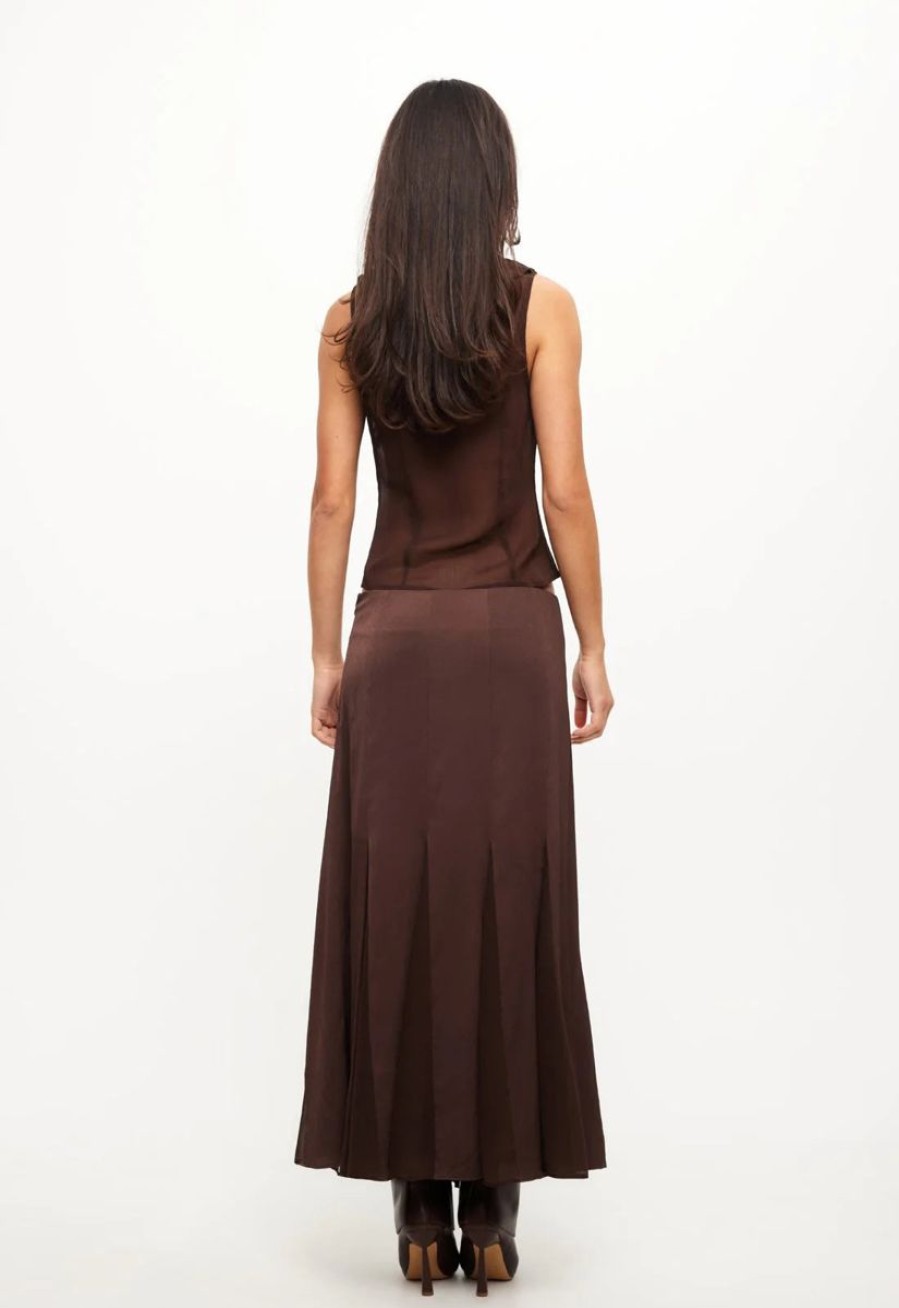 Women Lioness Skirts | Lioness Rose Maxi Skirt-Chocolate