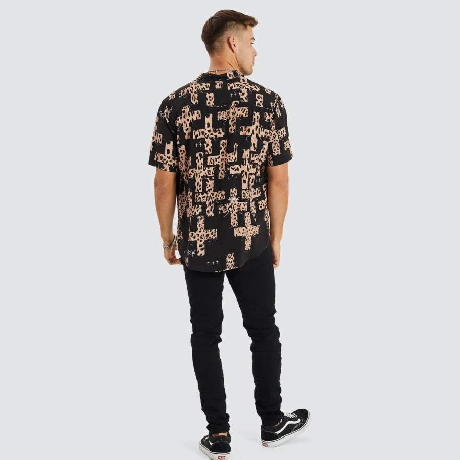 Men Kiss Chacey Shirts | Kiss Chacey Deranged Party Shirt-Black Print