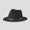 Women Brixton Hats | Messer Fedora-Black/Black