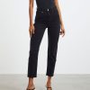 Women Neuw Denim Jeans | Neuw Denim Sade Baggy Crop- True Black