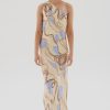 Women Sovere Dresses | Sovere Expression Asymmetric Slip Dress-Custard/Blue