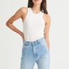 Women Rollas Tops | Miller Baby Rib Tank-White