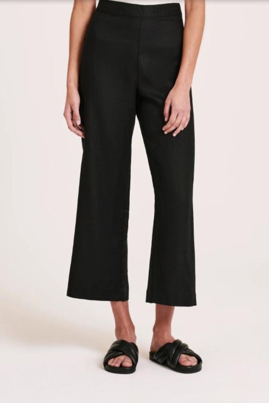 Women Nude Lucy Pants | Nude Lucy Thilda Lilen Culotte-Black