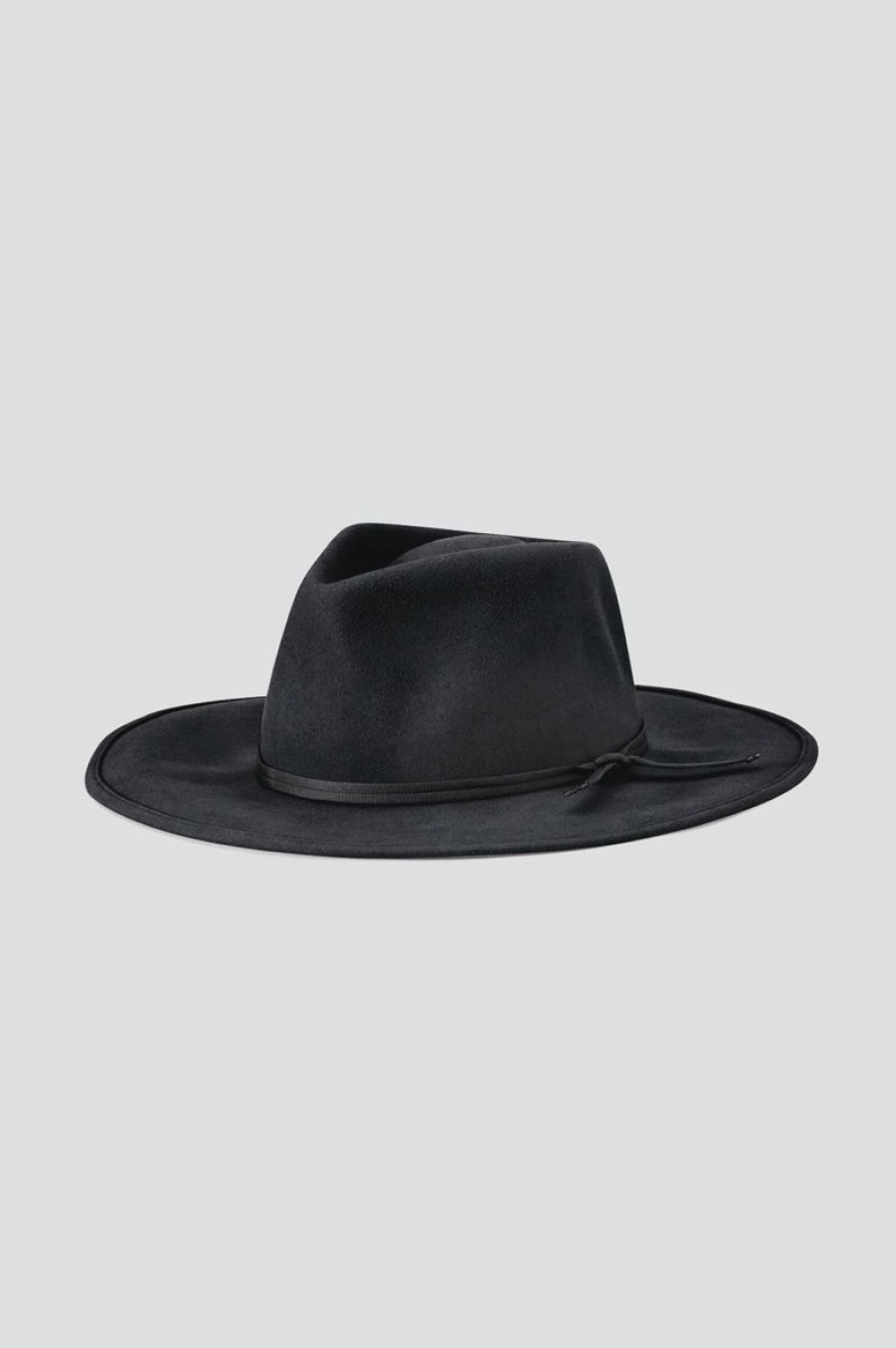 Women Brixton Hats | Joanna Felt Packable Hat-Black