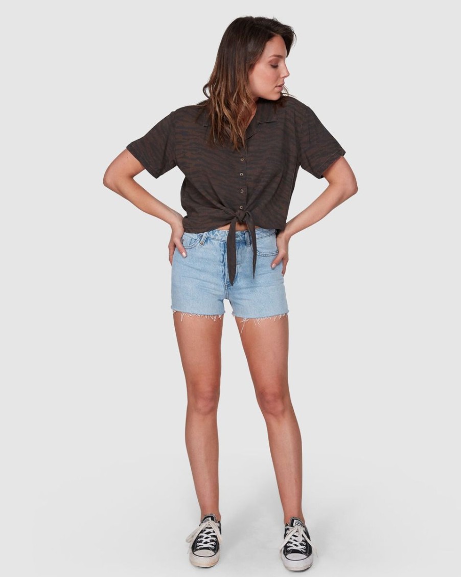 Women THRILLS Denim Shorts | Erin Short-Wasted Blue