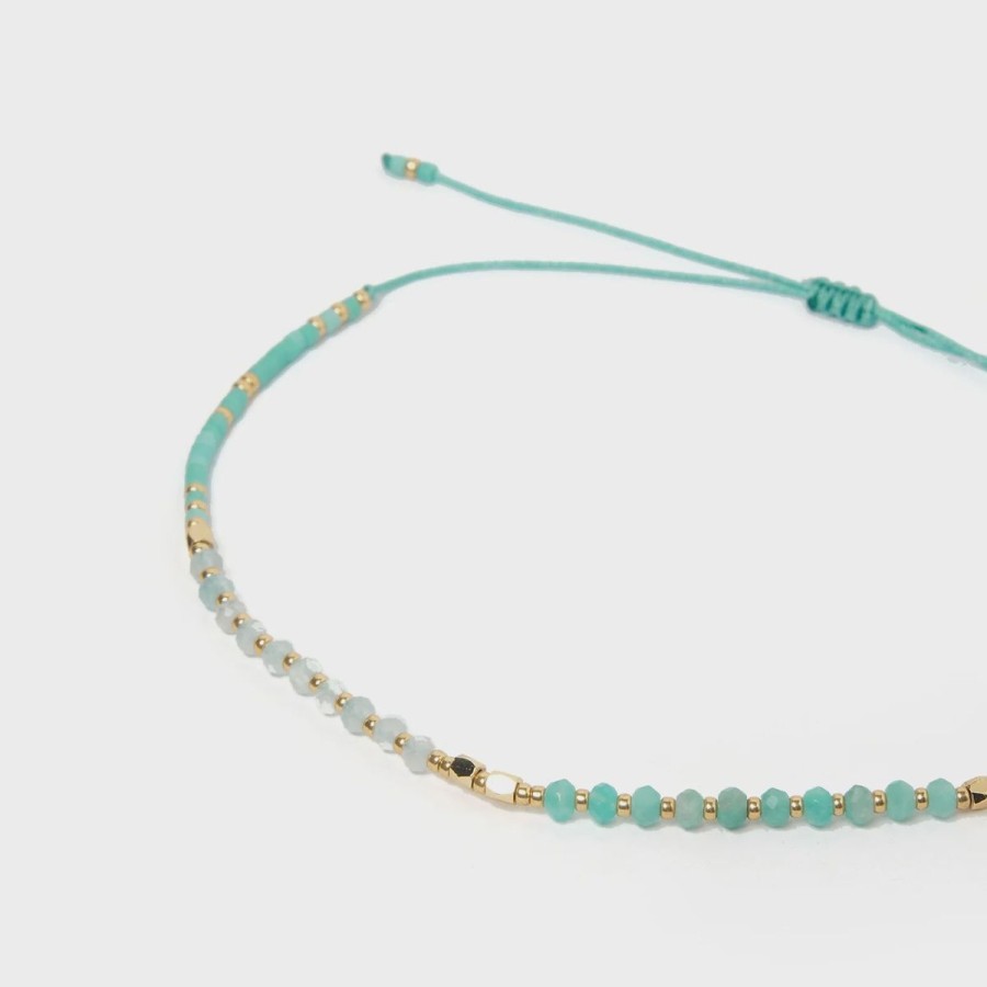 Women Arms Of Eve Jewellery | Arms Of Eve Pia Crystal Beaded Bracelet- Blue Turquoise