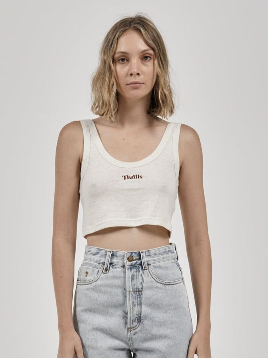 Women THRILLS Tops | Paradise Thrills Hemp Crop Retro Tank-Tofu