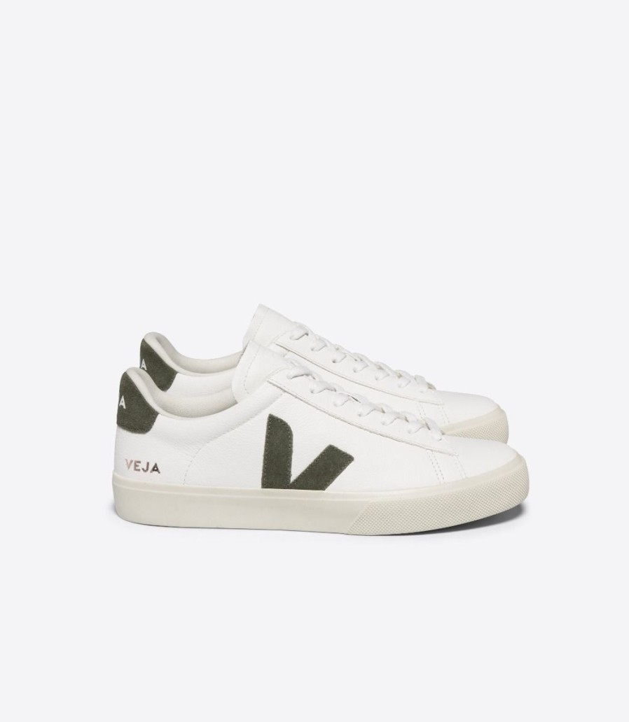 Footwear Veja | Veja Campo Chromefree Leather Sneaker-Extra White/Khaki