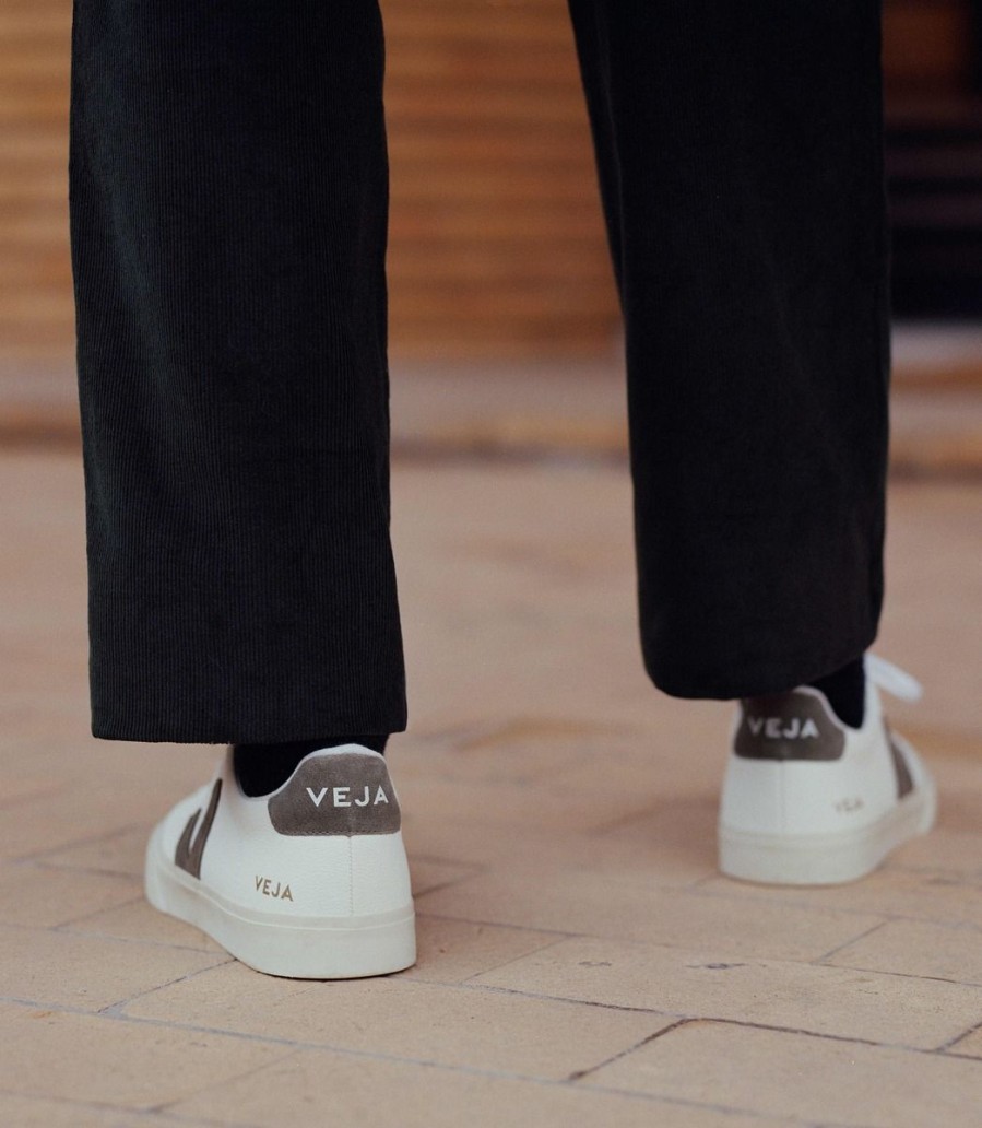 Footwear Veja | Veja Campo Chromefree Leather Sneaker-Extra White/Khaki