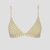 Women Rhythm Swimwear | Rhythm Sunbather Stripe Bralette Top-Green