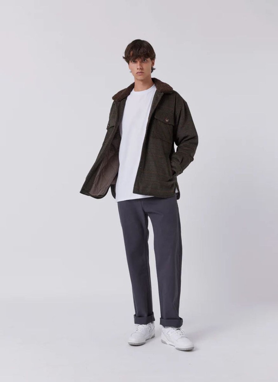 Men Barney Cools Jackets And Coats | Barney Cools Holland Sherpa Jacket-Forest Plaid