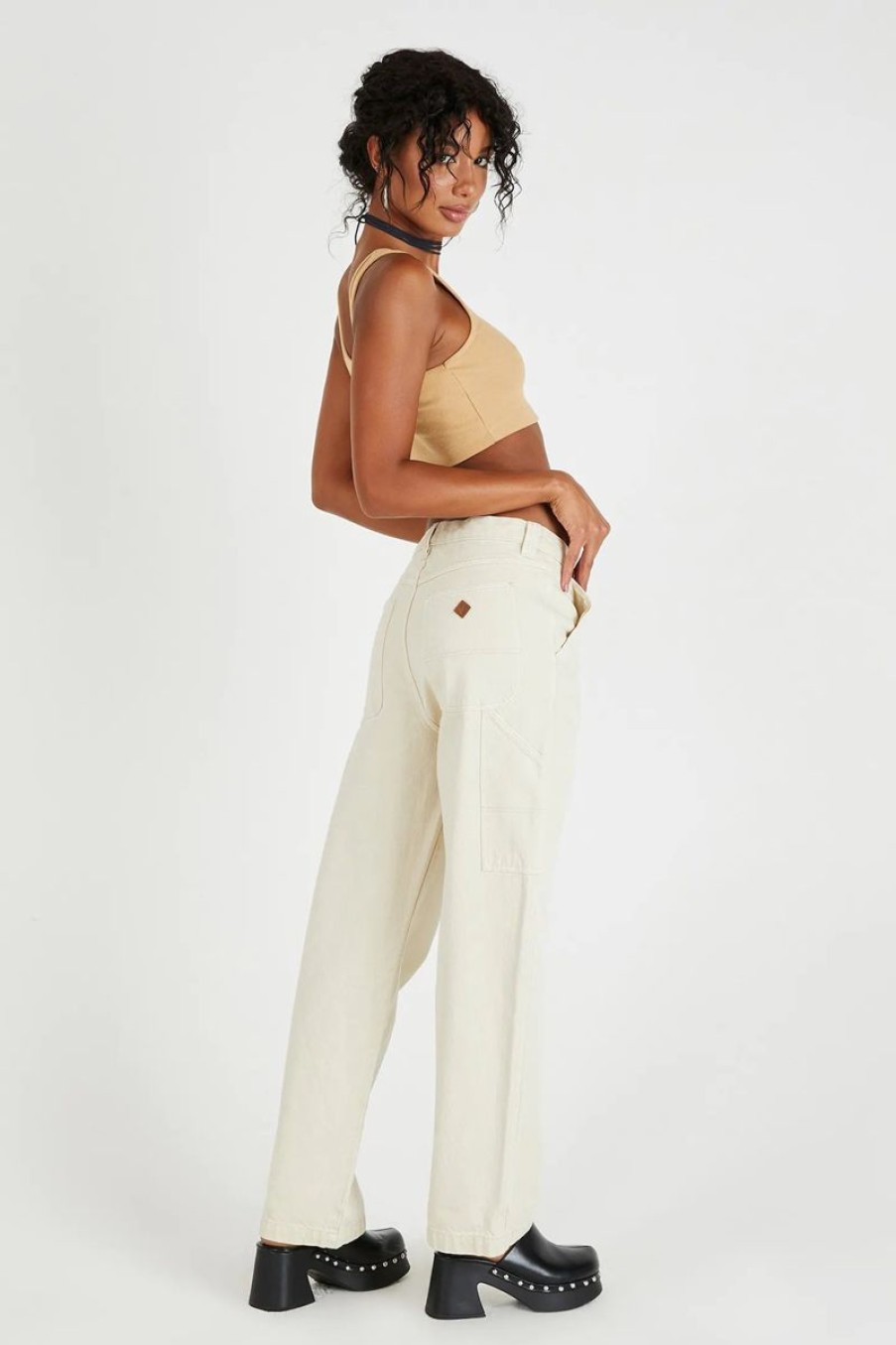 Women ABrand Jeans | A Slouch Carpenter Bleached Sand