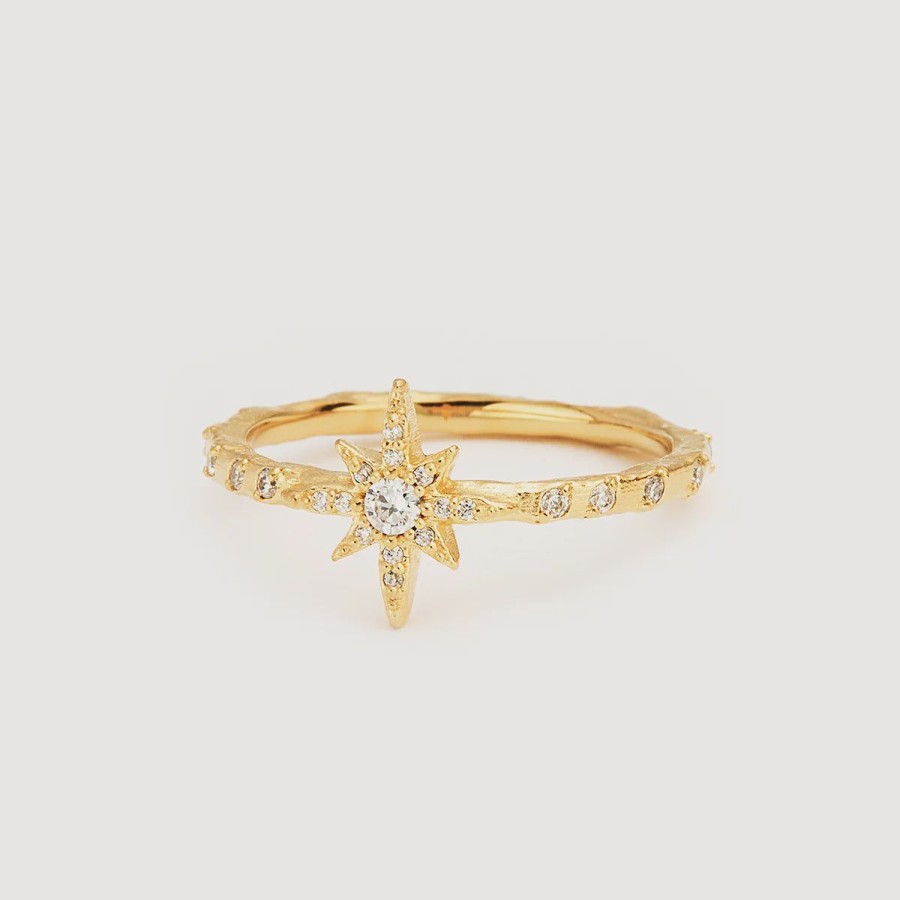 Women By Charlotte Jewellery | By Charlotte Dancing In Starlight Ring-18K Gold Vermeil