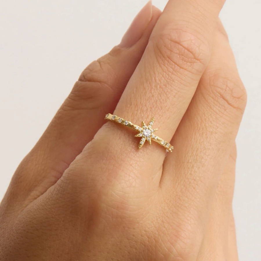 Women By Charlotte Jewellery | By Charlotte Dancing In Starlight Ring-18K Gold Vermeil