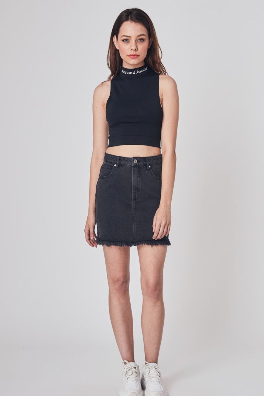 Women ABrand Denim Skirts | A Skirt-Graphite