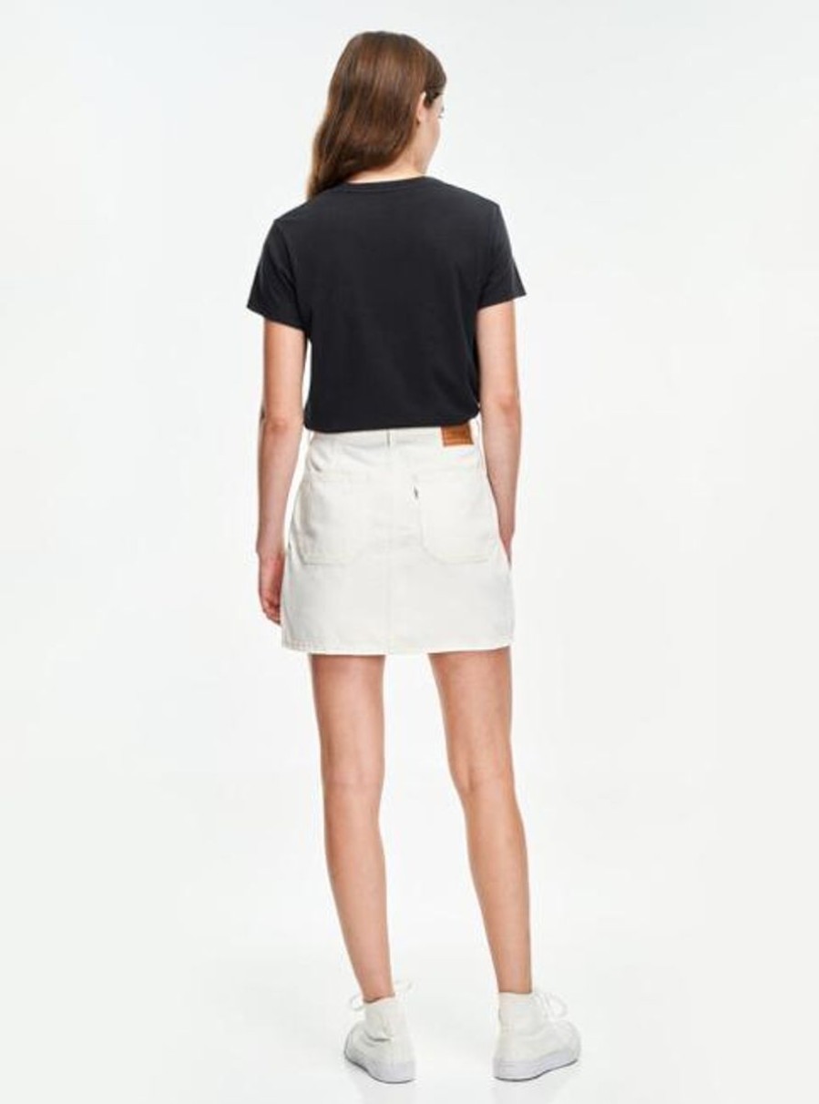 Women Levis Skirts | Utility Mini Skirt- White Rinse