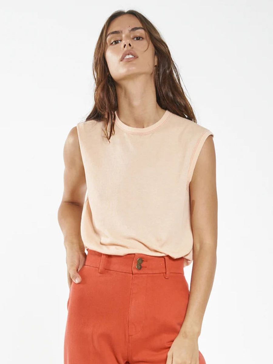 Women THRILLS Tops | Inverse Hemp Tank-Apricot