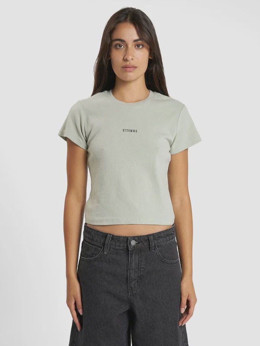 Women THRILLS Tees | Thrills Minimal Thrills Mini Tee- Sage Grey