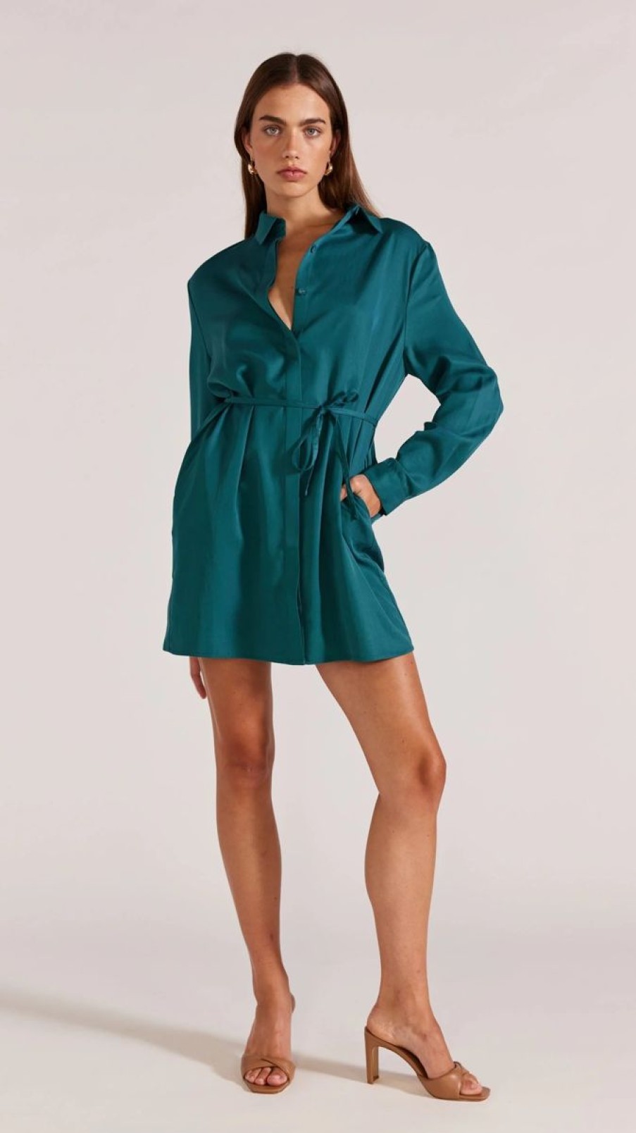 Women Staple the Label Dresses | Staple The Label Leila Mini Dress-Emerald