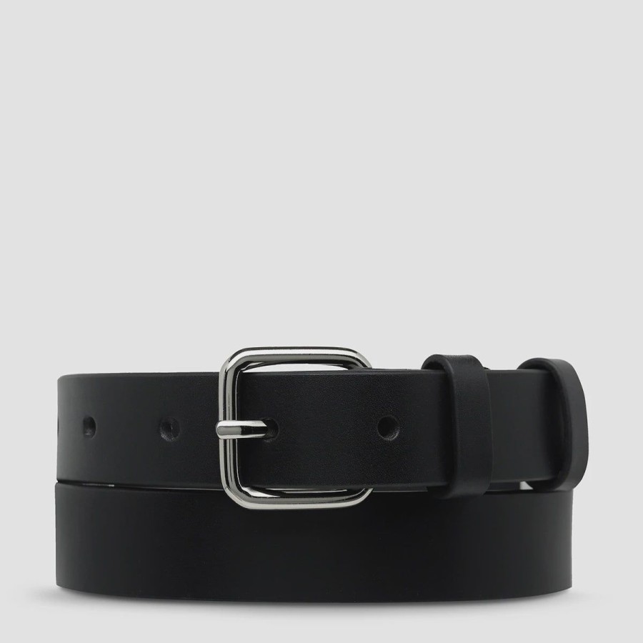 Women Status Anxiety Belts | Reverly- Black/Silver